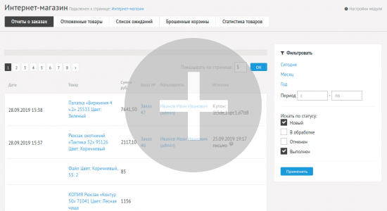 Отчет о продажах